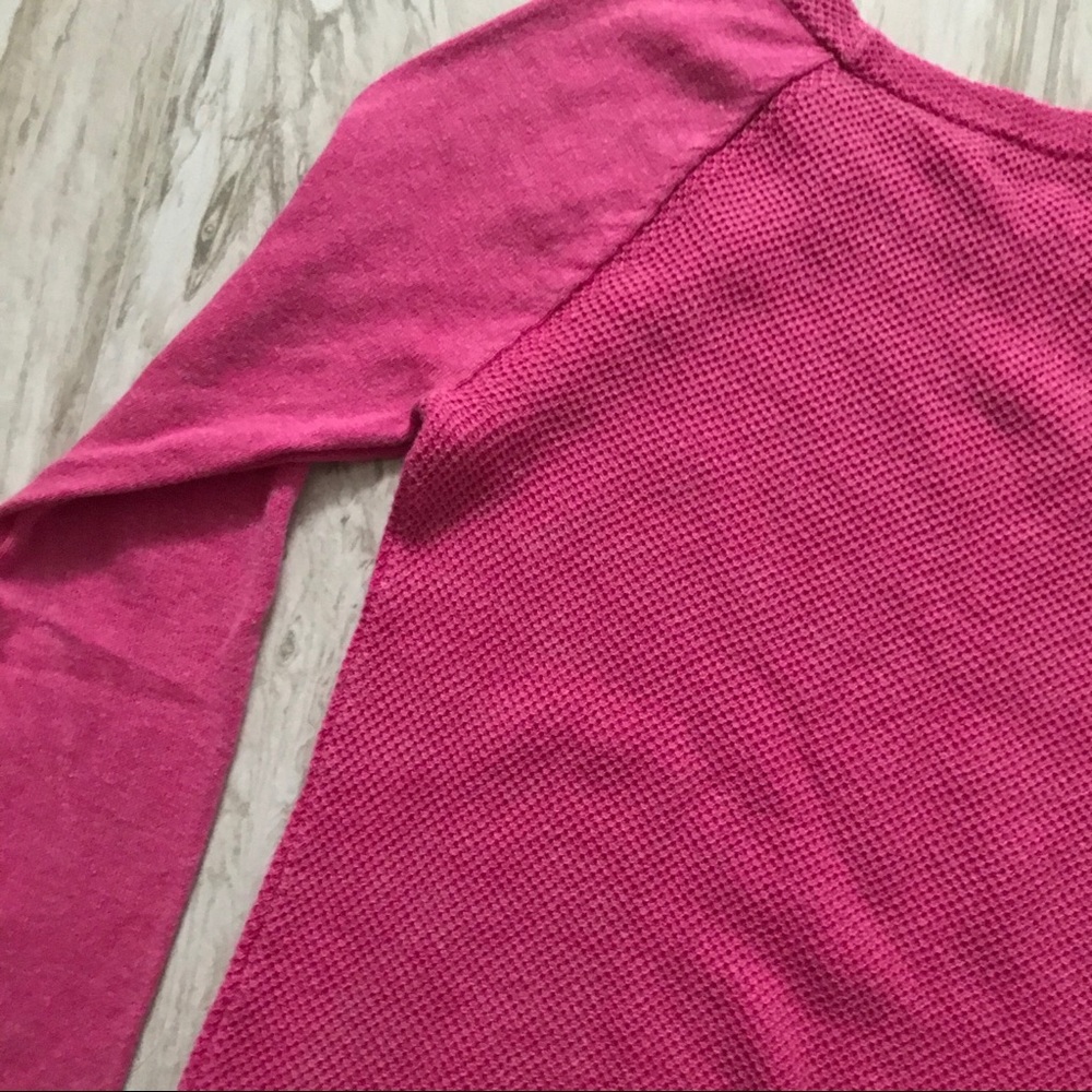 Hot Pink Thin Textured Sweater